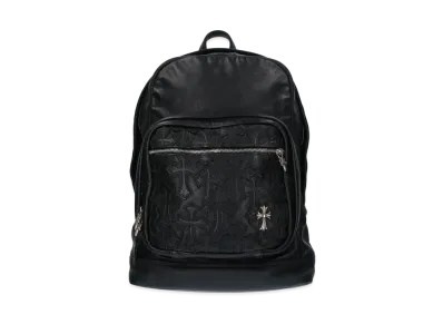 Chrome Hearts 7th Grade Cemetery Cross Patch Leather Backpack "Black"