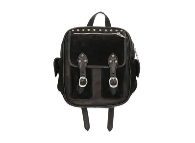 Chrome Hearts Zero Backpack Crossball Decorative Suede Switching Leather "Black"