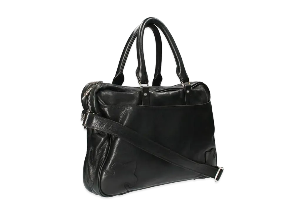 Chrome Hearts Weekender Flareknee Dagger Zip Leather Boston Bag "Black"