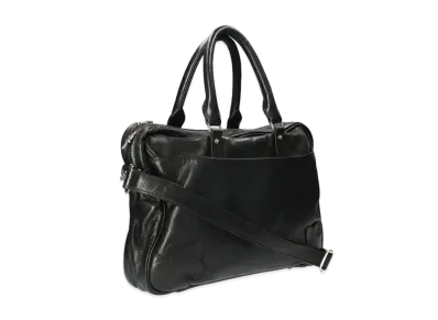 Chrome Hearts Weekender Flareknee Dagger Zip Leather Boston Bag "Black"