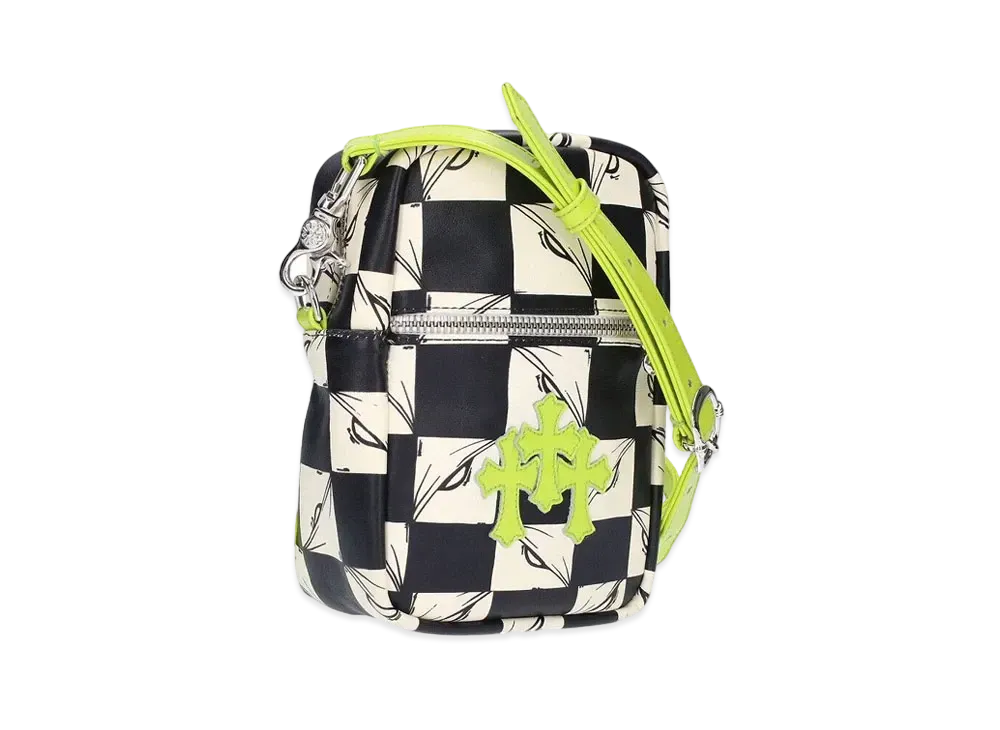 Chrome Hearts Taka Mini Gunslinger Strap PPO Leather Shoulder Bag "Black/White/Green"