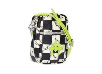 Chrome Hearts Taka Mini Gunslinger Strap PPO Leather Shoulder Bag "Black/White/Green"