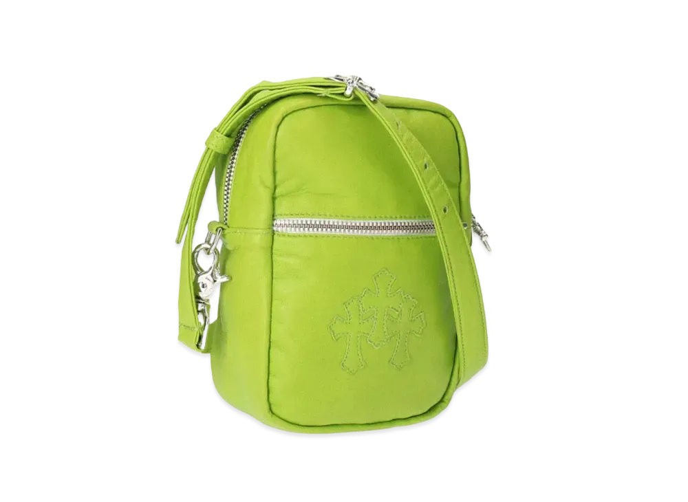 Chrome Hearts Taka Mini Cemetery Cross Patch Leather Shoulder Bag "Light Green"