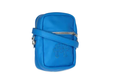 Chrome Hearts Taka Mini Cemetery Cross Patch Leather Shoulder Bag "Blue"
