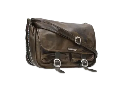 Chrome Hearts Large Gunslinger Strap Camouflage Leather Shoulder Bag "Khaki"