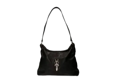 Chrome Hearts Little Lyon Dagger Decoration Destroy Leather Shoulder Bag "Black"