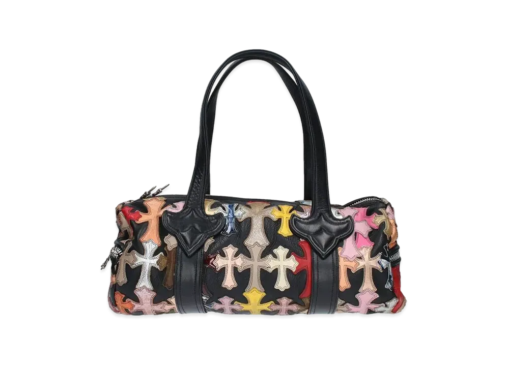Chrome Hearts Tiny Duffle Cross Patch Leather Boston Bag "Black/Multi Color"