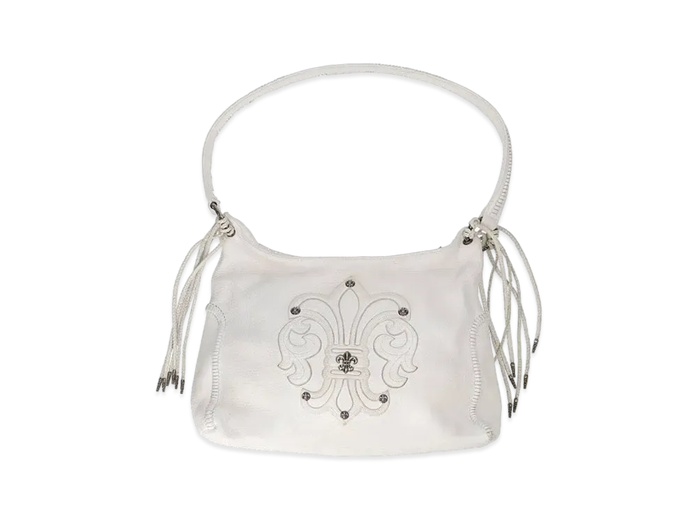 Chrome Hearts Bolo Flare Decoration Leather Shoulder Bag "White"