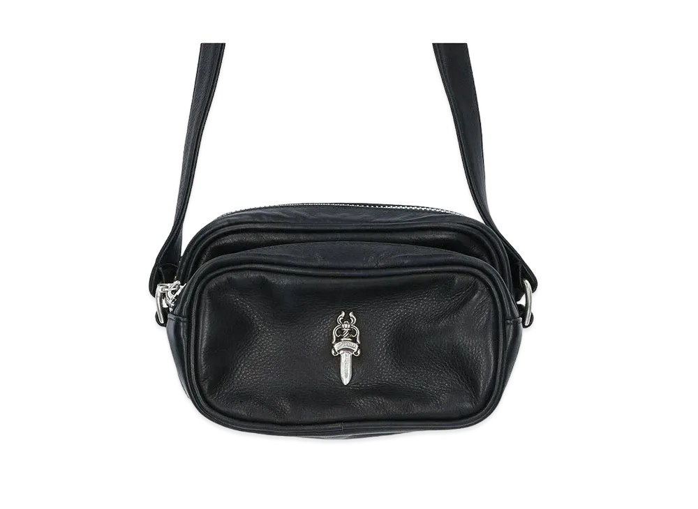 Chrome Hearts Barrett Dagger Decoration Leather Shoulder Bag "Black"