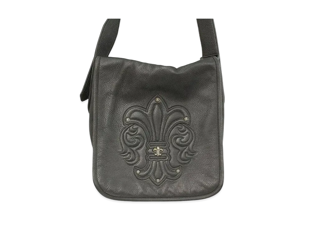 Chrome Hearts Mail Bag BS Flare Patch Leather Shoulder Bag "Black"