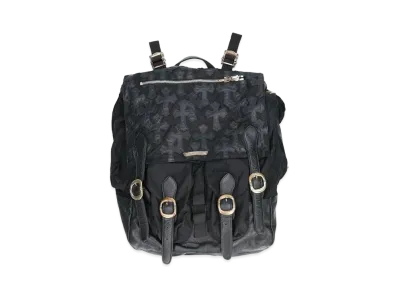 Chrome Hearts Waxed Moto Cemetery Patch Gunslinger Strap Backpack "Black"