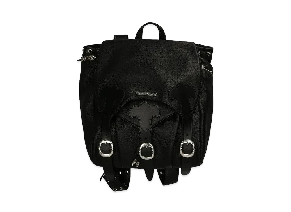 Chrome Hearts Large Gunslinger Strap Leather Backpack "Black"