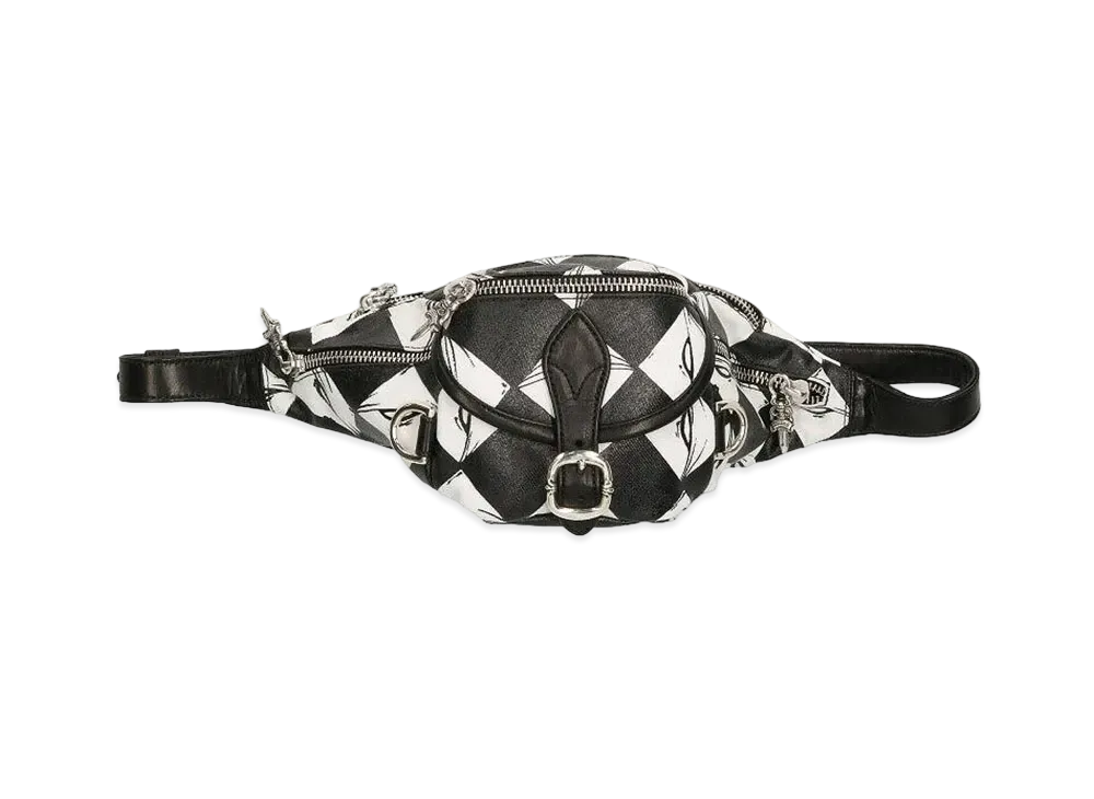 Chrome Hearts PPO 99 Eyes Snat Pack Mini Matty Boy Gunslinger Belt Waist Bag "Black/White"