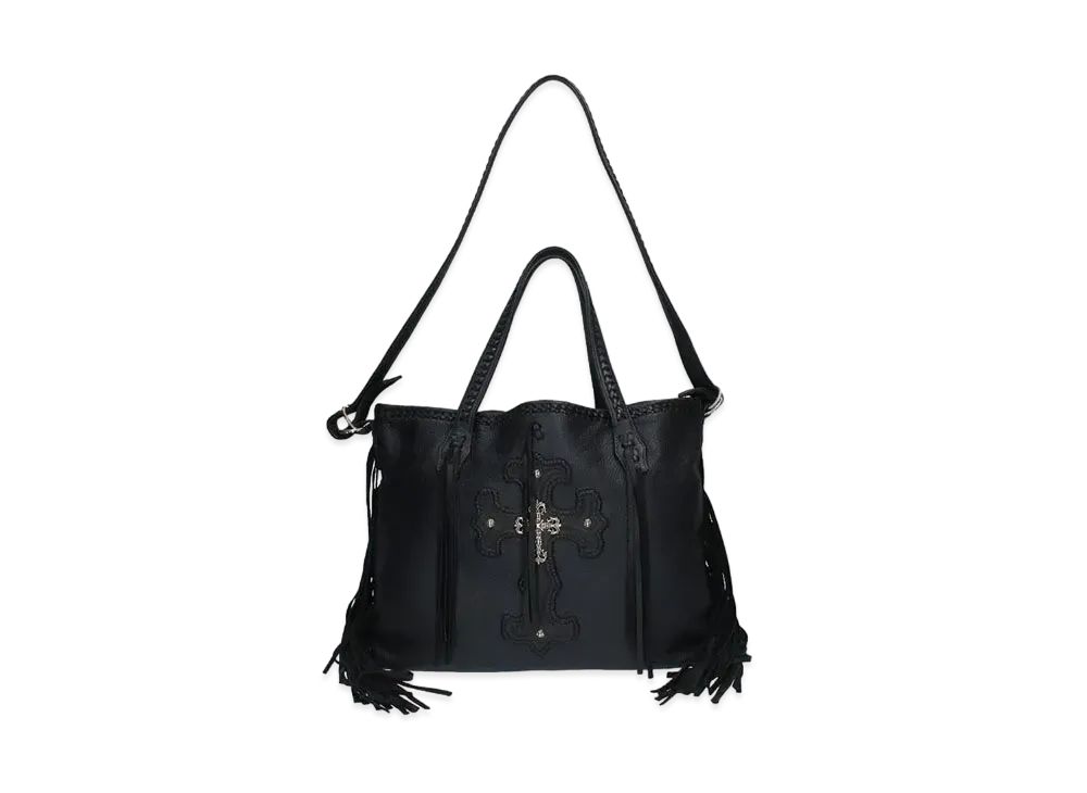 Chrome Hearts Philigrey Cross Fringe 2way Shoulder tote bag "Black"