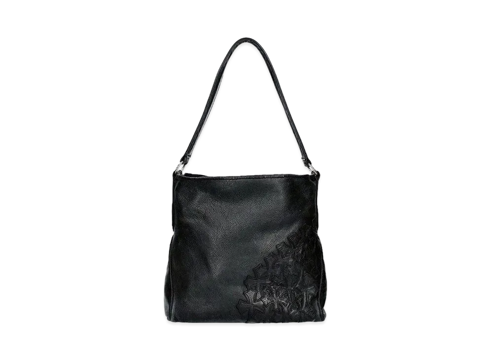 Chrome Hearts Jacqueline Cemetery Cross Patch Leather Woven Shoulder Bag ""