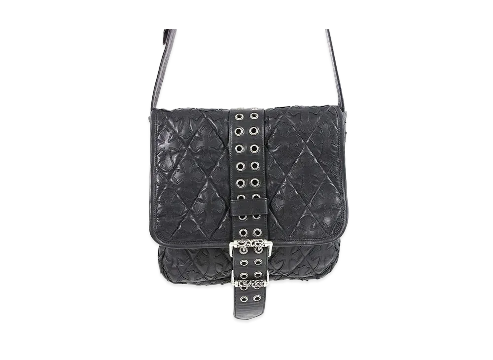 Chrome Hearts G Bender Cross Patch Glomet Leather Shoulder Bag "Black"