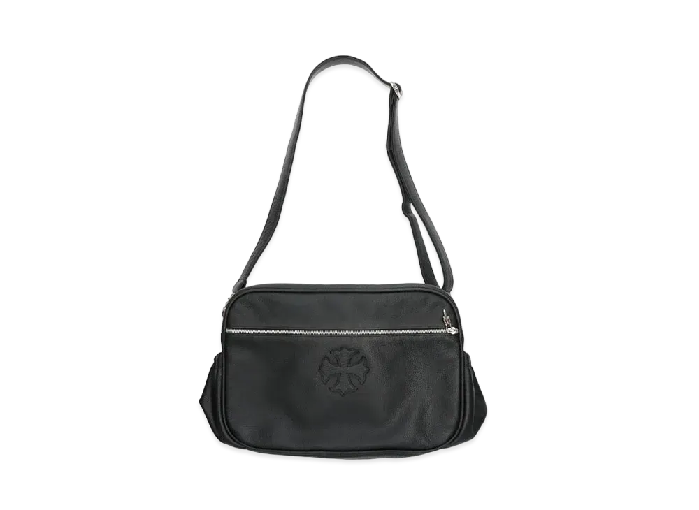 Chrome Hearts Lester Cross Patch Leather Shoulder Bag "Black"