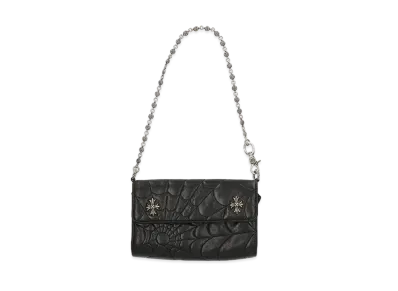 Chrome Hearts Spider Wave CH Plus Floral Ball Quilting Leather Shoulder Bag "Black"