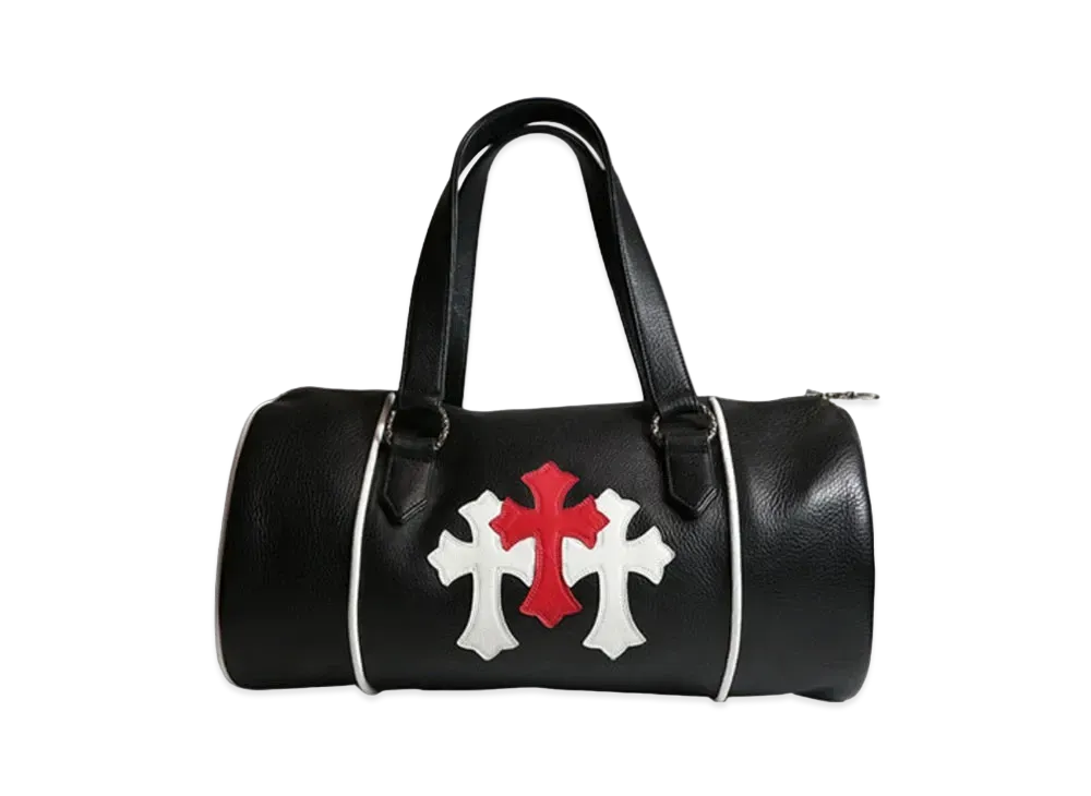 Chrome Hearts 3 Cemetery Tiny Domino Duffel Bag "Black/White/Red"