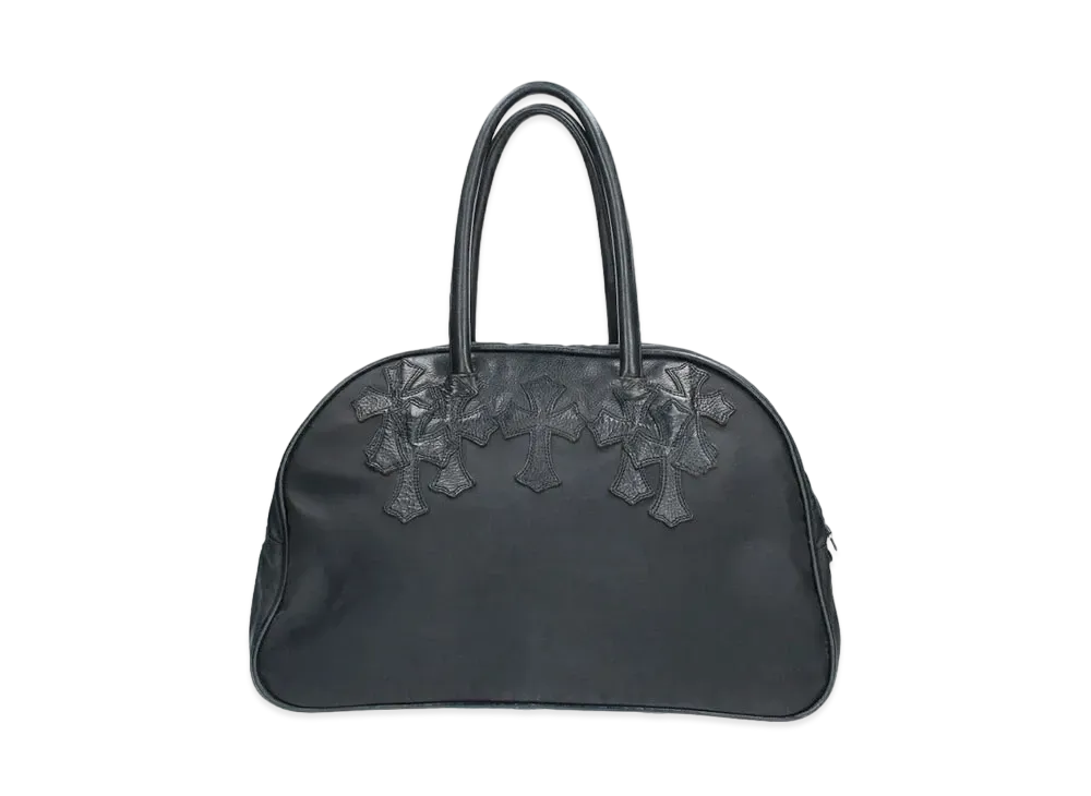 Chrome Hearts Gym MD Nylon Old Medium Leather Hand Bag "Black"