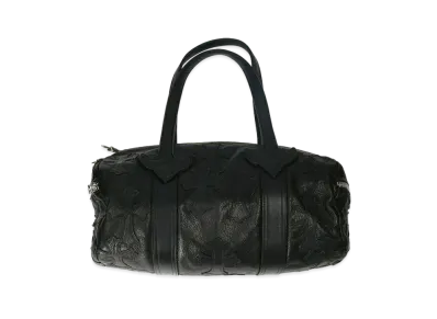 Chrome Hearts Duffle Gym Cemetery Cross Patch Dagger Leather Hand Bag "Black"