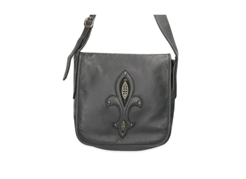 Chrome Hearts Mail Bag BS Flare Decoration Leather Shoulder Bag "Black"