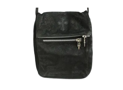 Chrome Hearts 3CEME Zip Top Destroy Leather Shoulder Bag "Black"