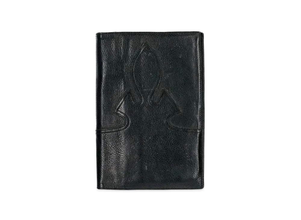 クロムハーツ LS フレアニー レザー ノートパッド "ブラック"