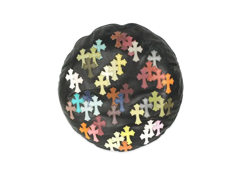 Chrome Hearts Cross Patch Leather Cushion "Black/Multi Color"