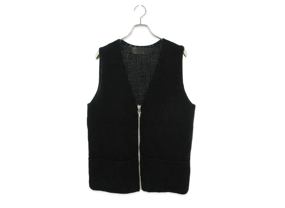 Chrome Hearts Dagger Zip Alpaca Knit Vest "Black"
