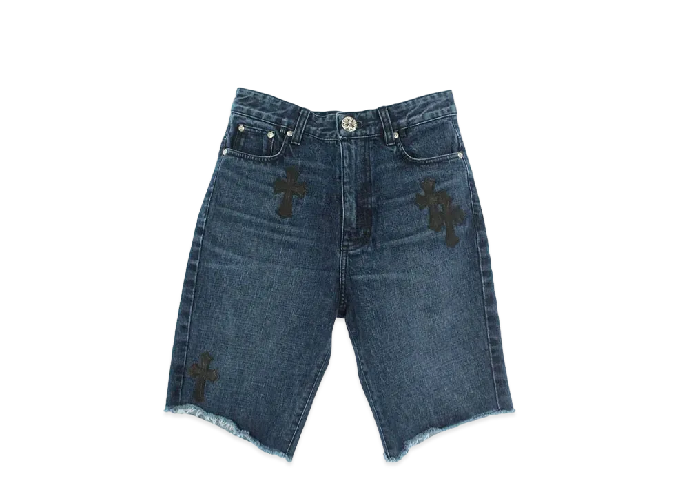 Chrome Hearts Cross Patch Denim Half Pants "Indigo"