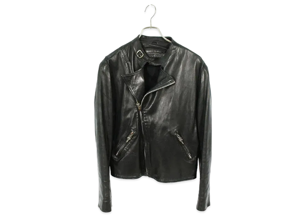 Chrome Hearts Gunslinger Belt Semi Double Riders Leather Jacket "Black"