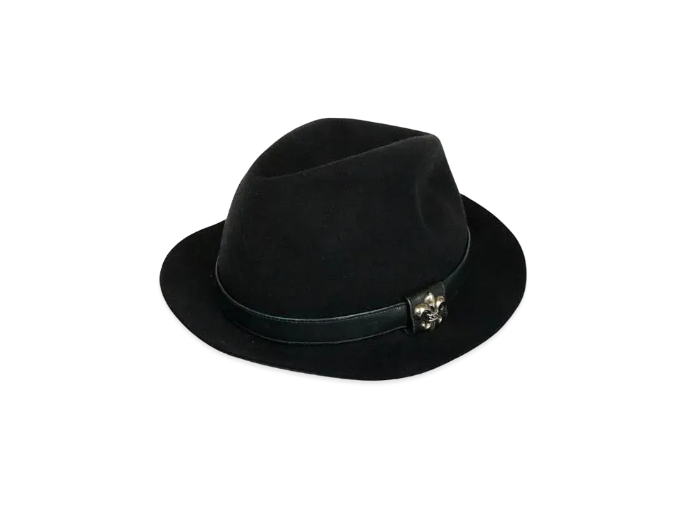 Chrome Hearts Gunslinger BS Flare Fedora Hat "Black"