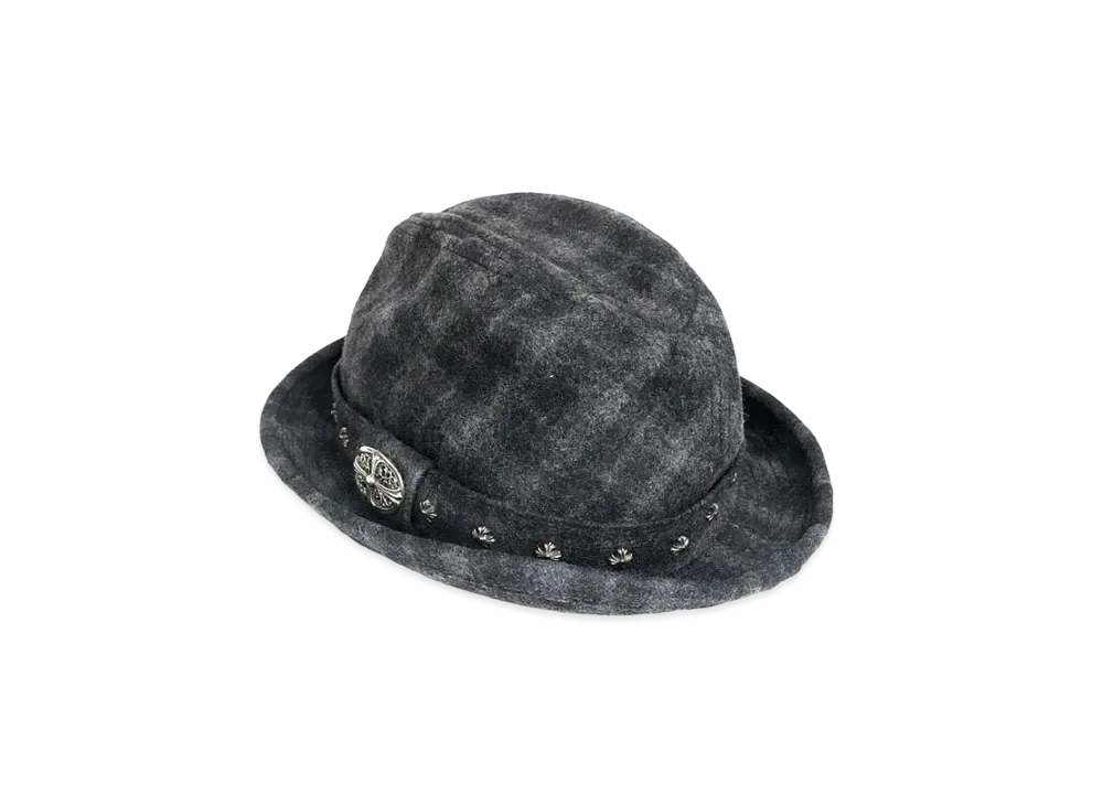 Chrome Hearts Oval Cross CH Plus Fedora Hat "Gray"