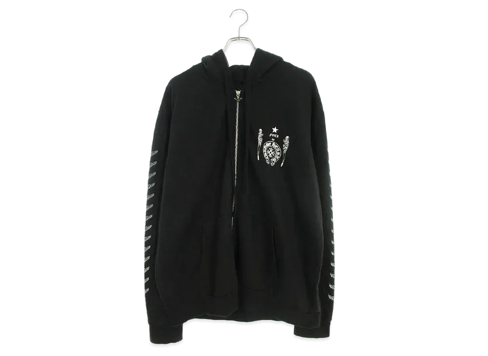 Chrome Hearts Sweatshirt Back Foti Print Zip Up Hoodie "Black"