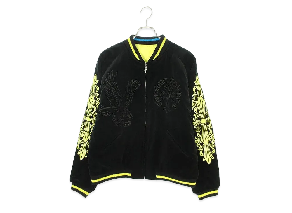 Chrome Hearts PPO Reversible Souvenir Bomber Jacket Blouson "Black/Yellow"