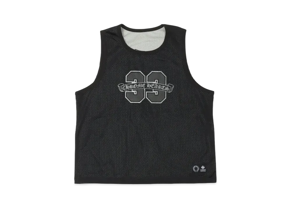 クロムハーツ リバーシブル メッシュウォームアップジャージー タンクトップ "ブラック"