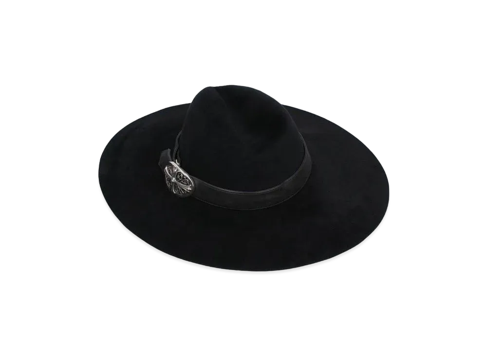 Chrome Hearts Fedora Classic Oval Leather Band Hat "Black"