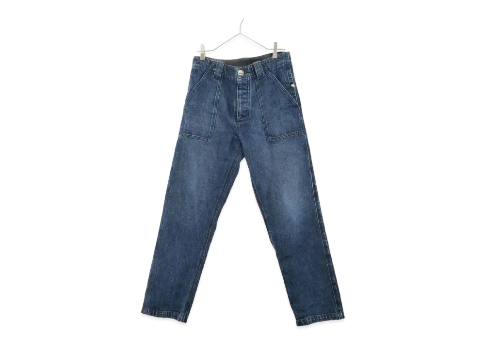 Chrome Hearts Fatigue Baker Denim Pants Scroll Label "Indigo"