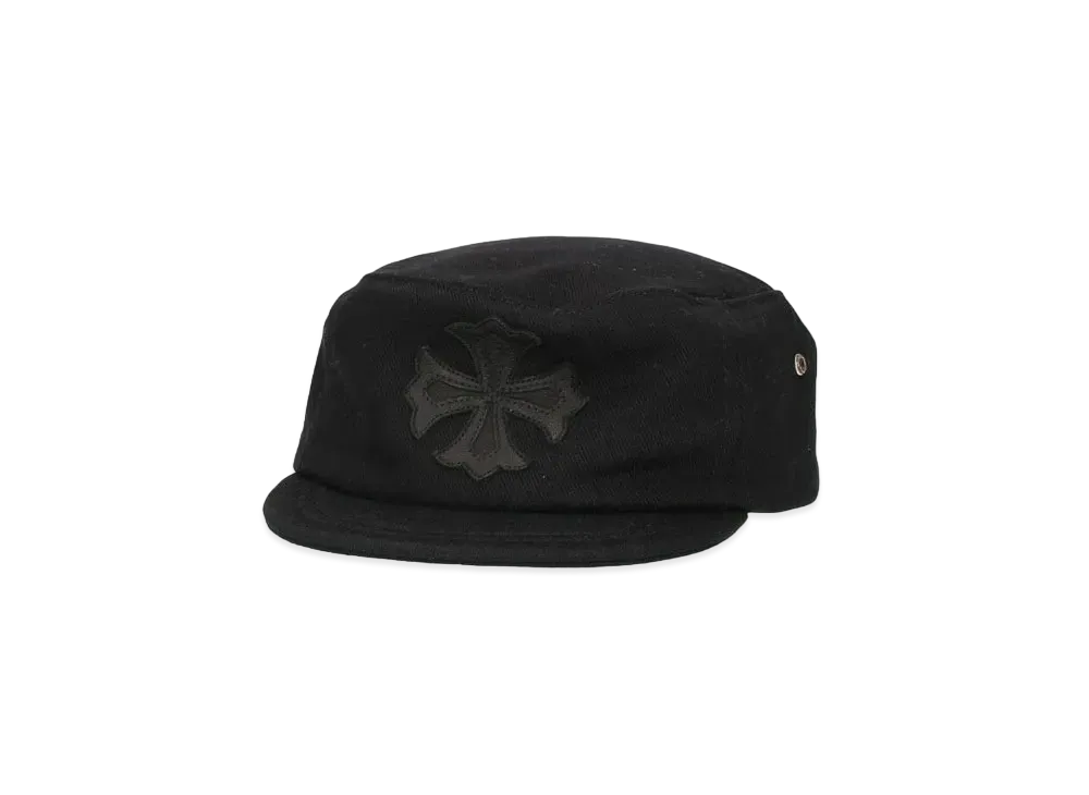 Chrome Hearts CH Plus Leather Patch Hat with Patch Military Hat "Black"
