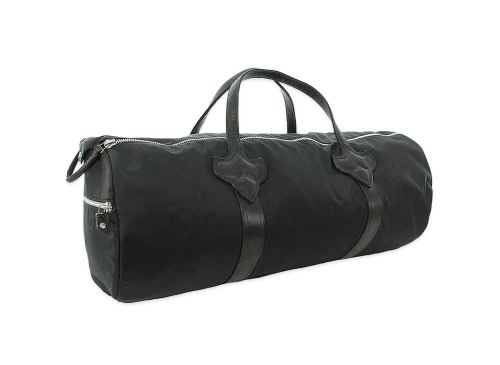 Chrome Hearts Duffle Gym Bag CEME M Cross Patch Leather Boston Bag "Black"