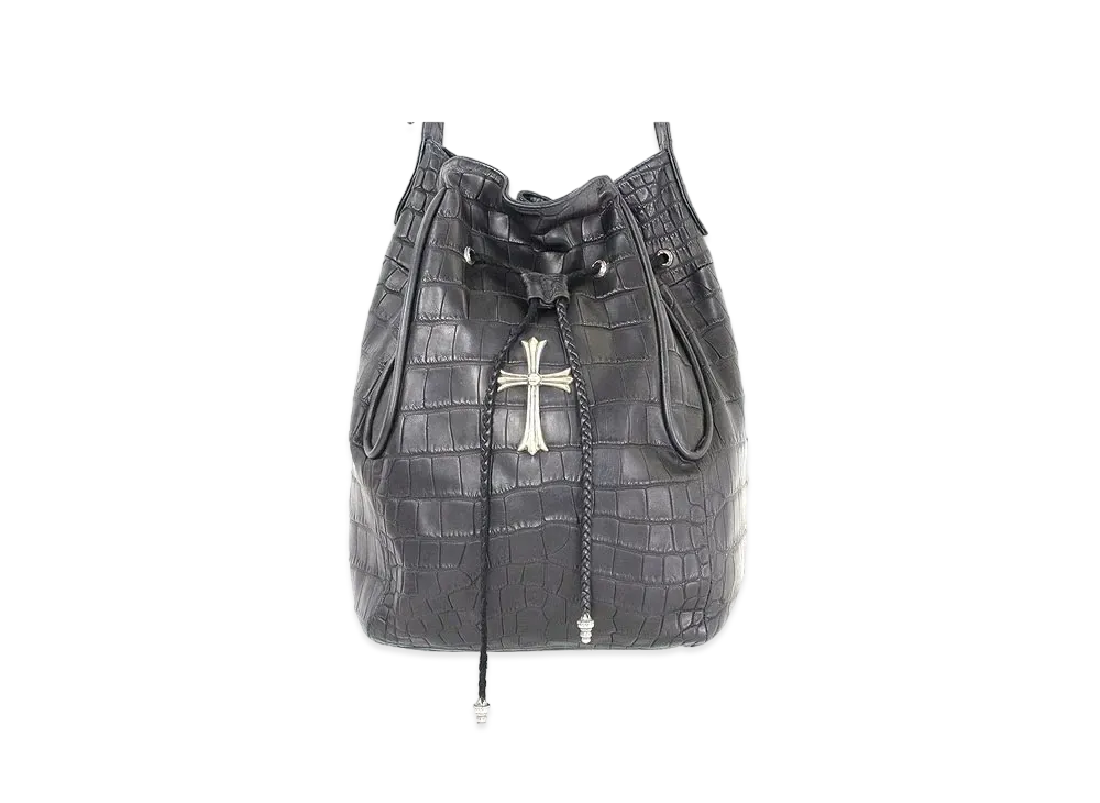 Chrome Hearts Jilian Arigator Leather Shoulder Bag with Large CH Cross "Black"