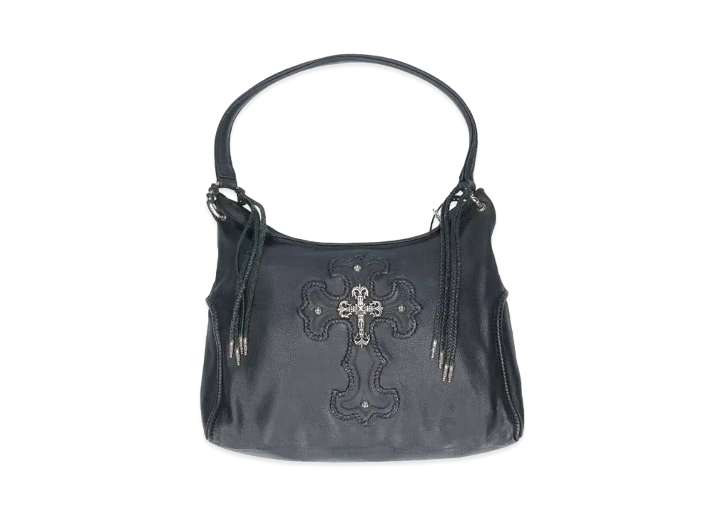 Chrome Hearts Bolo Philigrey Cross Decoration Leather Shoulder Bag "Black"