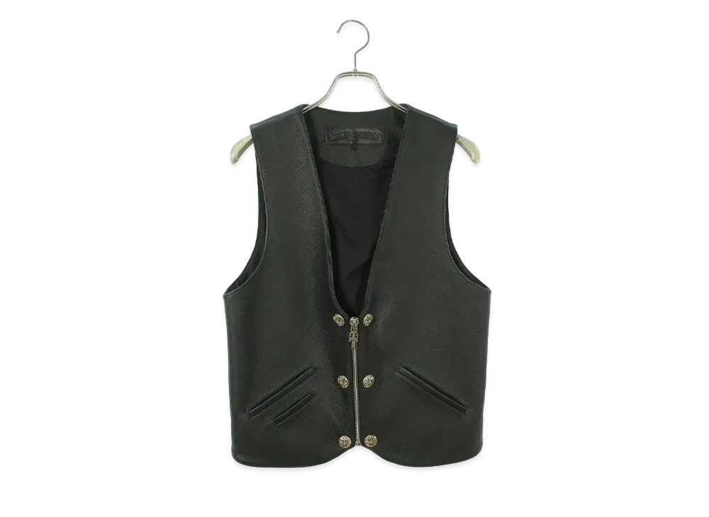 Chrome Hearts 6 Cross Ball Daggerip Vest "Black"
