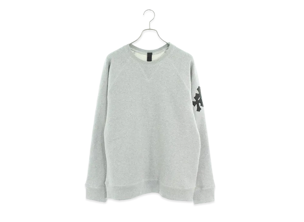 Chrome Hearts Y Not Label Cemetery Cross Patch Sweat "Gray/Black"