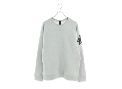 Chrome Hearts Y Not Label Cemetery Cross Patch Sweat "Gray/Black"