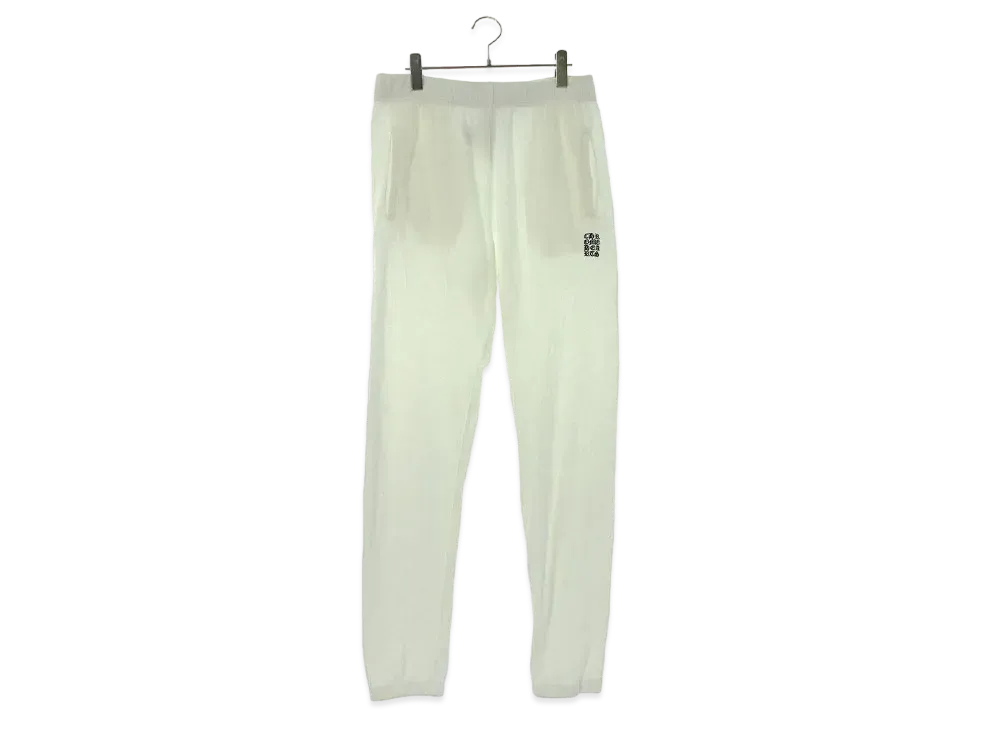 Chrome Hearts Y Not U Logo Embroidery Long Sweat Pants "White"