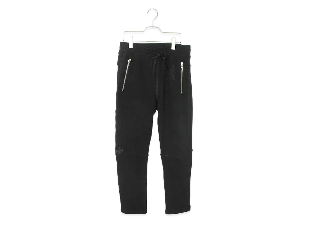 Chrome Hearts Y Not U Leather Patch Long Sweat Pants "Black"