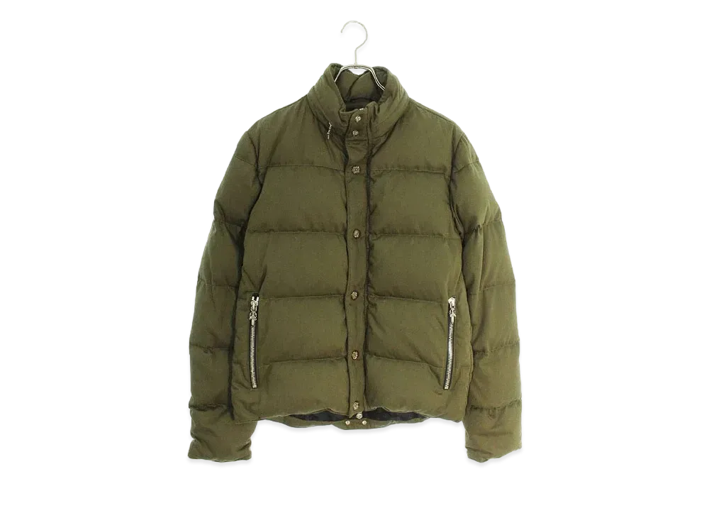 Chrome Hearts Stiff LS Cross Ball Button Cotton Down Jacket "Khaki"