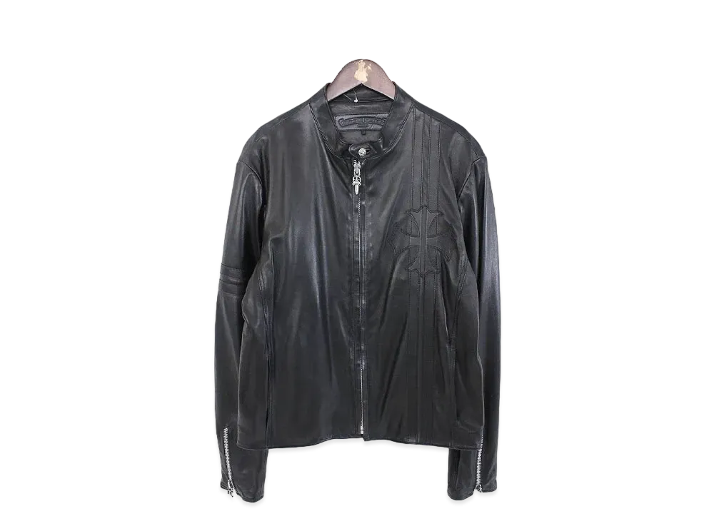 Chrome Hearts Racing Osaka 10th Anniversary Line Riders Leather Jacket "Black"